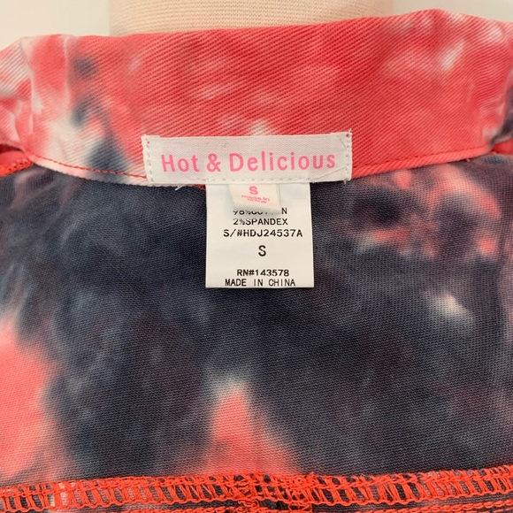 Tie Dye Cropped Denim Jacket - Picture 3 of 3